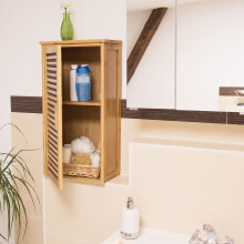 Wandkast voor badkamer Bamboe 2 planken
