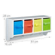 Wandplank voor kinderen met kledinghaak ALBUS