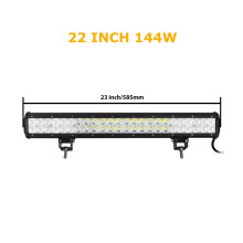 Barre lumineuse LED 22 pouces 144W sans fil, Combo Spot et Flood, Noir, pour voiture 4x4 et camion