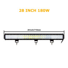 Barre lumineuse LED 28 pouces 180W sans fil, faisceau Combo Spot et Flood, boîtier aluminium noir, pour voiture 4x4 et camion