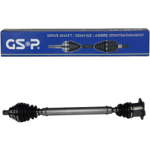 Eixo de acionamento GSP 254011, dentes externos, comprimento 755 mm, para VW e SKODA