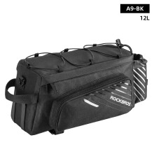 ROCKBROS Sac de transport arrière pour vélo, 12L, imperméable avec housse de pluie et compartiments