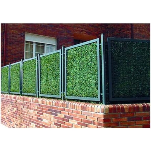 Faura, conjunto de 90 varas de sebe artificial, folha larga, 1x3m