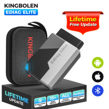 KINGBOLEN Ediag Elite, Scanner de diagnostic OBD2 Bluetooth, 15 fonctions de réinitialisation, compatible CAN-FD