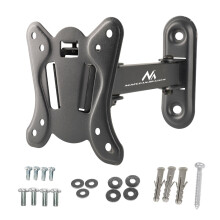 Maclean MC-416 TV Monitor Wall Mount 13 -32 30kg Tilt Rotate max. VESA 100x100 Black Powder Coating LED OLED LCD Universal Bracket Holder