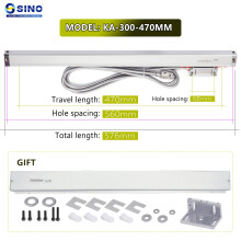 SINO Règle graduée optique KA-300, Capteur linéaire 470mm, Résolution 0.005mm, Pour tour et fraiseuse