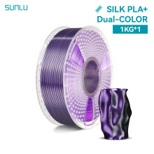 SUNLU Filament d'imprimante 3D Silk PLA Plus, 1 kg, 1,75 mm, Noir et Violet