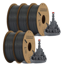 KINGROON Filament PLA 1.75mm pour imprimante 3D, Lot de 5 bobines Gris