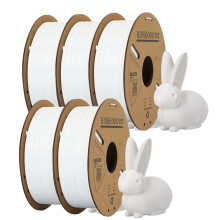 KINGROON Filament PLA 3D, 300m, 1.75mm, Blanc, Lot de 5 Bobines