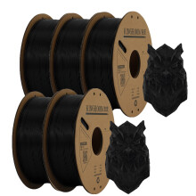 KINGROON Filament PLA 1.75mm, 5 Rouleaux Noir, Matériau d'Impression 3D pour Imprimante FDM
