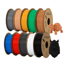KINGROON Filament PLA 1.75mm, Lot de 10 bobines mixtes, Matériau pour imprimante 3D FDM