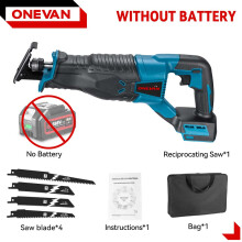 ONEVAN reciprozaag, 3000W, 0-10000 SPM, zonder batterij, voor 18V Makita accu