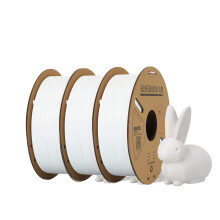 KINGROON Filament PLA 1.75mm, Lot de 3 Bobines Blanc, 300m pour Imprimante 3D FDM