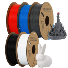 KINGROON Filament PLA 1.75mm, 300m, Matériau pour Imprimante 3D FDM, Lot de 5 Rouleaux Mixte