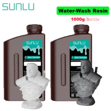 SUNLU Résine 3D Water-Wash Gris Foncé, 1kg, pour imprimantes SLA/DLP/LCD