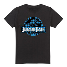 (5XL, Black) Jurassic Park Unisex Adult 2 Plaid Logo T-Shirt