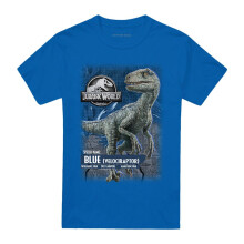 (4XL, Royal Blue) Jurassic Park Unisex Adult Velociraptor T-Shirt