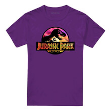 (4XL, Purple) Jurassic Park Unisex Adult Sunset T-Shirt