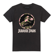 (XL, Black) Jurassic Park Unisex Adult Prehistoric Rose T-Shirt
