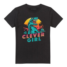 (S, Black) Jurassic Park Unisex Adult Clever Girl T-Shirt