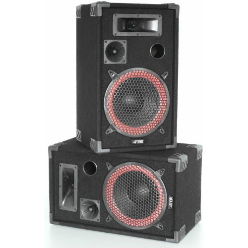 MAX XEN-3508, conjunto de 2 altifalantes passivos PA de 3 vias, 500W, 8 polegadas, preto 1