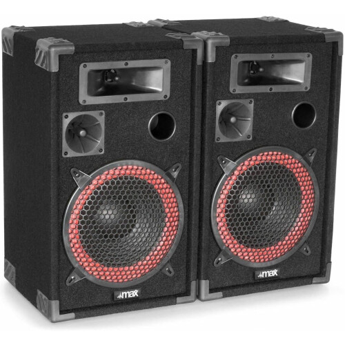 MAX XEN-3508, conjunto de 2 altifalantes passivos PA de 3 vias, 500W, 8 polegadas, preto 2