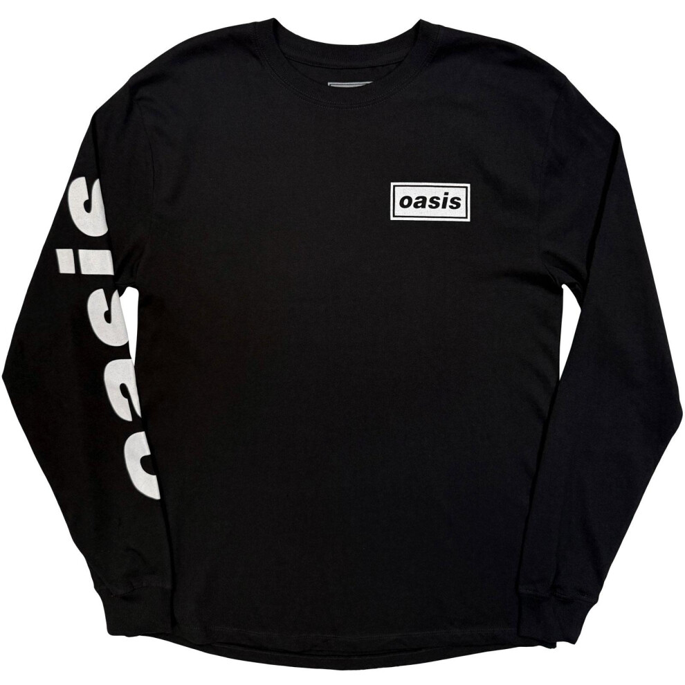 Oasis (3Xl, Black) Unisex Adult Live '25 Lockup Back Print Long-Sleeved T-Shirt