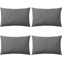vidaXL conjunto de 4 almofadas para exterior, 60x40cm, cinzento, tecido impermeável