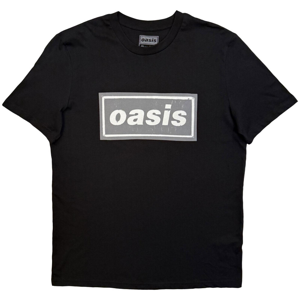 Oasis (L, Black) Unisex Adult London City Pop Up Back Print T-Shirt