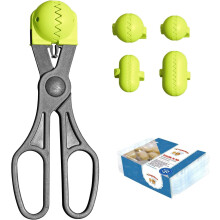 Utensílio Multiusos para Croquetes, 4 moldes intercambiáveis e conjunto de 20 bandejas de conservação, Cor Pistacho