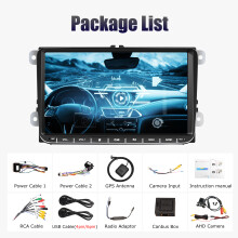 ESSGOO Lecteur Multimedia GPS, Écran Tactile IPS 9 inch, 4G 64G AHD, CarPlay Sans Fil, Pour Volkswagen Passat Golf Polo