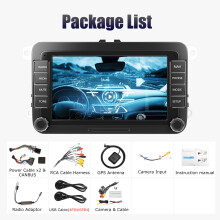 ESSGOO Lecteur Multimédia GPS, Écran Tactile 7 pouces 4G 64G AHD, CarPlay Sans Fil, pour Volkswagen Passat Golf Polo