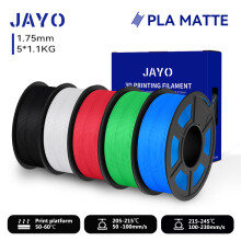 JAYO Filament PLA Mat 1.75mm, +/-0.02mm, 100% Sans Bulle, Non Toxique, Pour Imprimante 3D