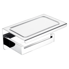 BagnoLux Toilettenpapierhalter, Wandmontiert, Edelstahl, Schwarz
