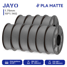 JAYO Filament PLA Mat 1.75mm, 0.02mm, 10GY, Sans Bulle, Non Toxique, Pour Imprimante 3D