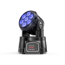 Yiflamefly Projecteur à Tête Mobile 105W, 7x15W LED RGBW, DMX512, pour DJ et Scène