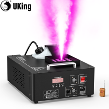 U'King Machine à fumée 3 en 1, 1500W, 24 LED RVB, Contrôle DMX512 et Télécommande, Pour Événements et Scène