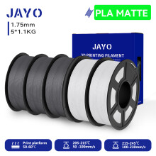 JAYO Filament pour imprimante 3D PLA Mat, 1.75mm, Blanc, 1.1kg, Sans bulle et Non toxique