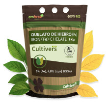 Cultivers Quelato de Hierro Ecológico, 1 kg, fertilizante solúvel Fe-EDDHA 6% para plantas e culturas