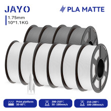 JAYO Filament pour imprimante 3D PLA Mat 1.75mm, Blanc, sans bulle et non toxique