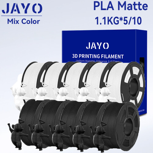 JAYO Filament pour imprimante 3D PLA Mat, 1.75mm, Blanc 1