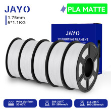JAYO Filament pour imprimante 3D PLA Mat, 1.75mm, Blanc