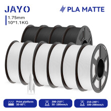 JAYO Filament PLA Mat 1.75mm, 0.02mm, Noir, pour imprimante 3D et stylo 3D
