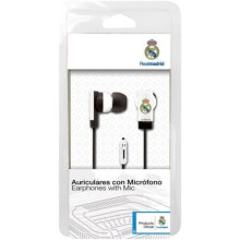 Seva Import Auricular Real Madrid, Preto, com Microfone, Tamanho Único