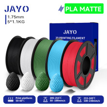 JAYO Filament PLA Mat 1.75mm, +/-0.02mm, 100% sans bulle, Biodégradable, pour imprimante 3D et stylo 3D