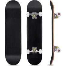 COSTWAY Longboard para Crianças, Tabuleiro de Madeira de Carvalho, 79 x 20 cm, Rodas 4 PU