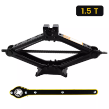 Cric de voiture manuel 1.5T, outil de levage pliable avec clé à cliquet, acier
