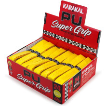 Karakal Super Grip, fita de aderência de poliuretano, amarelo, conjunto de 24