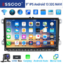 Autoradio Android 14, 9 pouces, 4G+64G, CarPlay Sans Fil, GPS, DAB, pour VW Golf Passat Polo