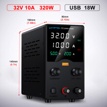 Wanptek Alimentation de Laboratoire DC, Modèle GA3010H, 32V 10A, Réglable avec USB et Charge Rapide